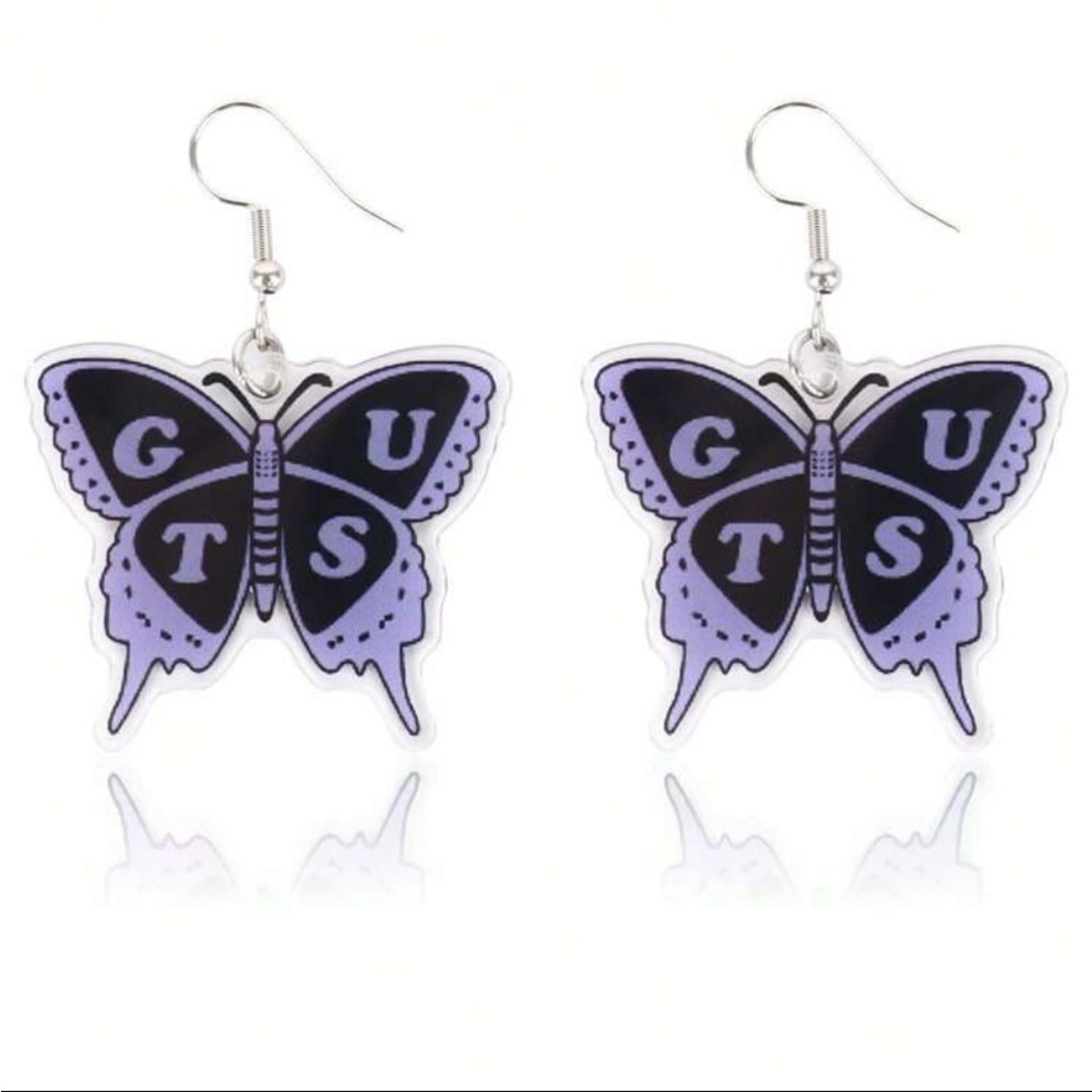 *NEW* OLIVIA RODRIGO Themed GUTS Butterfly Earrings - Picture 1 of 6